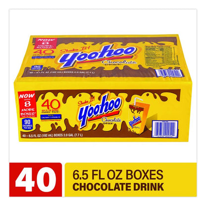 Chocolate Drink Boxes, Chocolate, 6.5 oz Box, 40/Carton
