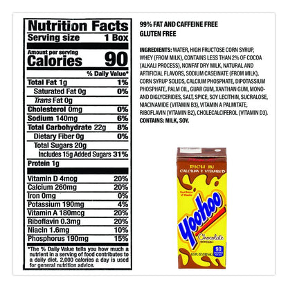 Chocolate Drink Boxes, Chocolate, 6.5 oz Box, 40/Carton