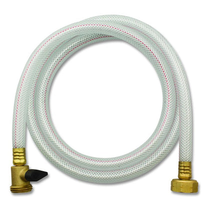 Water Supply Hose, 0.38" x 5 ft, White, 25/Carton