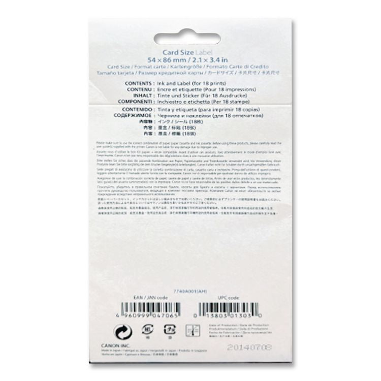 7740A001 (KC-18IL) Ink/Label Combo, Black/Tri-Color