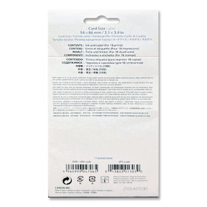 7740A001 (KC-18IL) Ink/Label Combo, Black/Tri-Color
