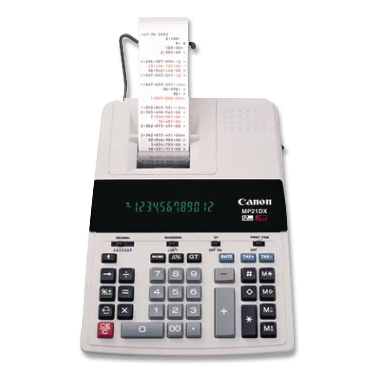 MP21DX 12-Digit Ribbon Printing Calculator, Black/Red Print, 3.5 Lines/Sec