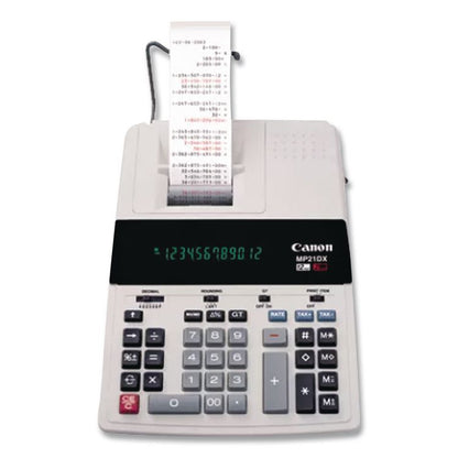 MP21DX 12-Digit Ribbon Printing Calculator, Black/Red Print, 3.5 Lines/Sec