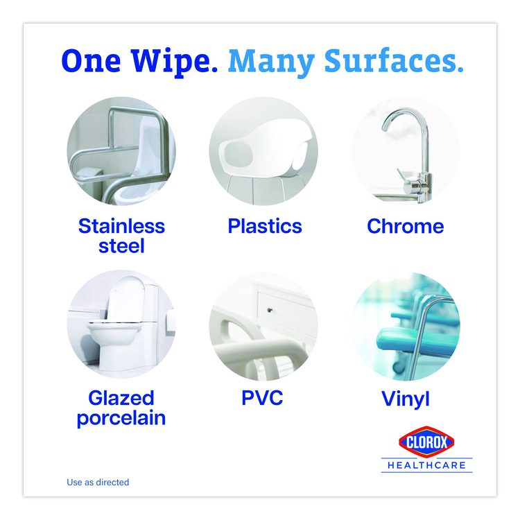 VersaSure Cleaner Disinfectant Wipes, 1-Ply, 12 x 12, Fragranced, White, 110/Bucket, 2 Buckets/Carton