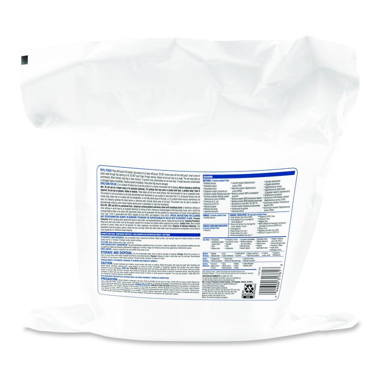 VersaSure Cleaner Disinfectant Wipes, Refill, 1-Ply, 12 x 10, Fragranced, White, 110/Pouch, 2 Pouches/Carton