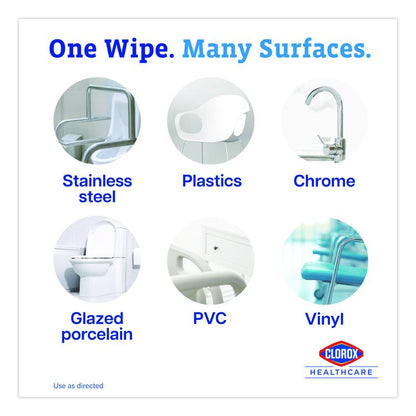 VersaSure Cleaner Disinfectant Wipes, Refill, 1-Ply, 12 x 10, Fragranced, White, 110/Pouch, 2 Pouches/Carton