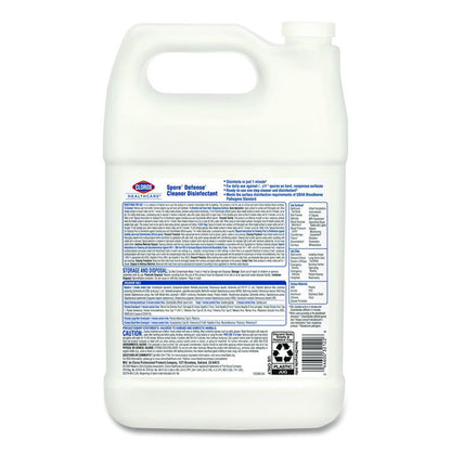 Spore Defense Cleaner Disinfectant, Closed System, Unscented, 1 gal Refill Bottle, 4/Carton