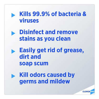 CloroxPro Clean-Up Disinfectant Cleaner with Bleach, 128 oz Refill Bottle, 4/Carton