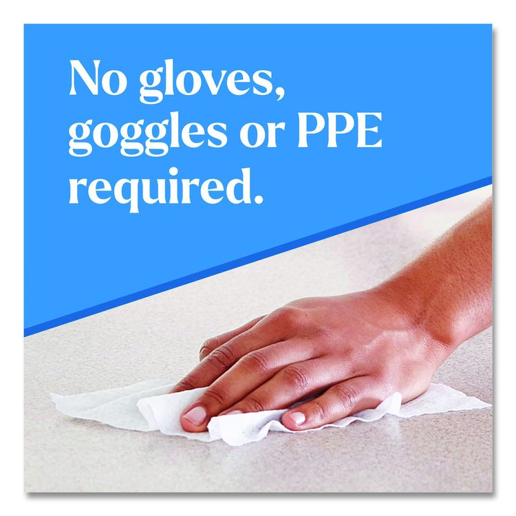 CloroxPro EcoClean Disinfecting Wipes, 1-Ply, 8 x 7, Unscented, White, 75 Count, 6/Carton