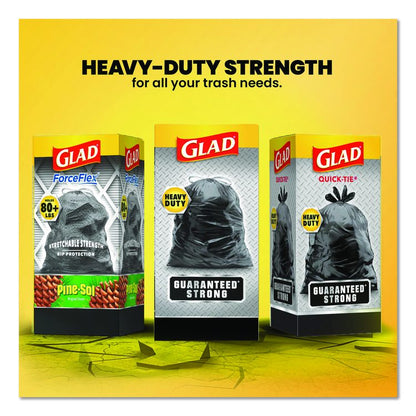 Guaranteed Strong Large Drawstring Trash Bags, Three-Ply, 30 gal, 1.05 mil, 30 x 33, Black, 28 Bags/Box, 6 Boxes/Carton