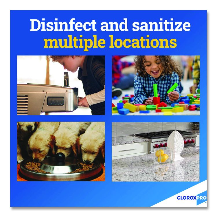 CloroxPro Anywhere Daily Disinfectant and Sanitizer, Unscented, 32 oz Spray Bottle, 12/Carton