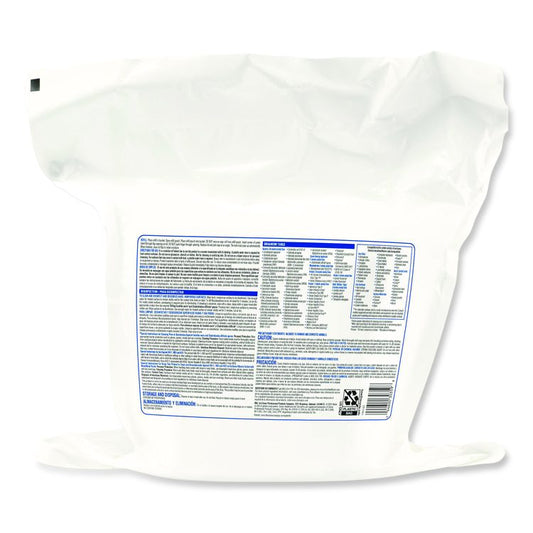 Bleach Germicidal Wipes, 1-Ply, 12 x 12, Unscented, White, 110/Refill, 2 Refills/Carton
