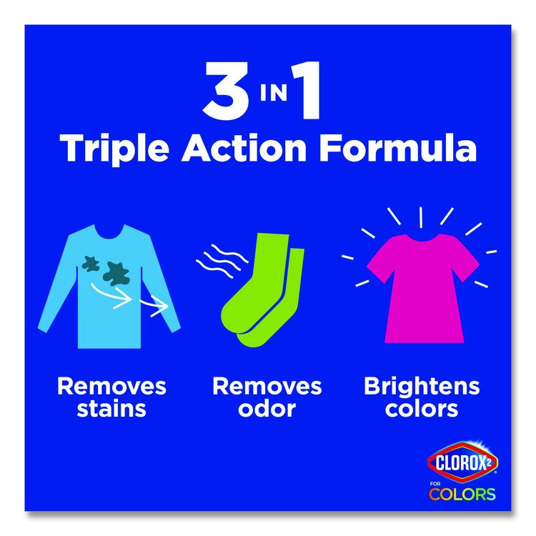 For Colors Stain Remover and Laundry Additive, 3-in-1, Original Scent, 88 oz Bottle, 4/Carton
