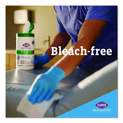 Hydrogen Peroxide Cleaner Disinfectant Wipes, 12 x 11, Unscented, White, 185/Bucket, 2 Buckets/Carton