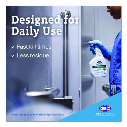 Hydrogen-Peroxide Cleaner/Disinfectant, Unscented, 32 oz Spray Bottle, 9/Carton