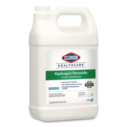 Hydrogen-Peroxide Cleaner/Disinfectant, Unscented, 1 gal Bottle, 4/Carton
