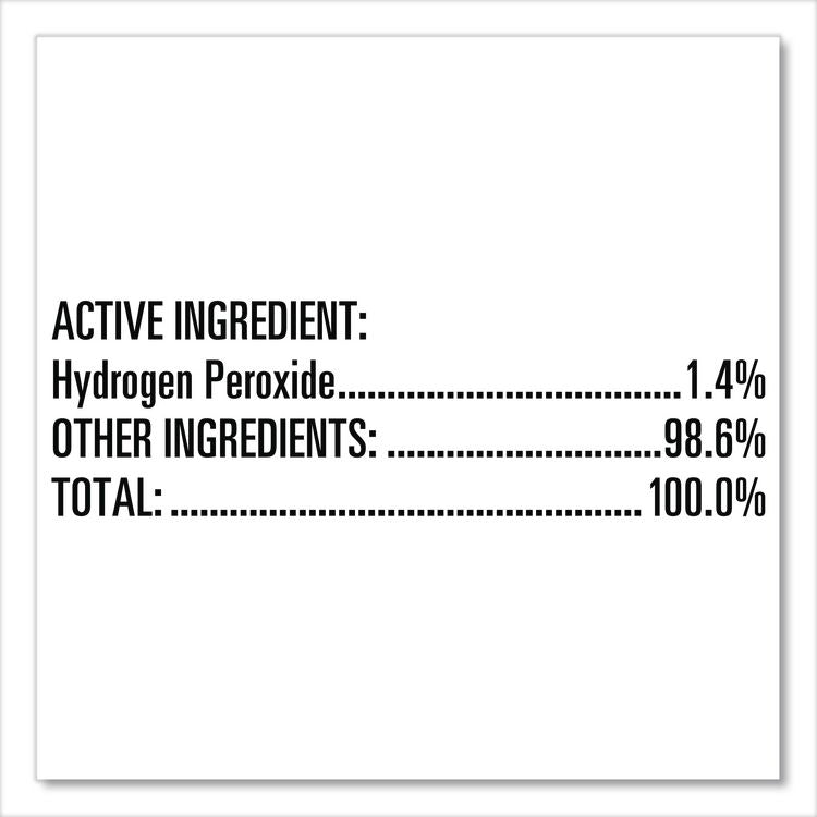 Hydrogen-Peroxide Cleaner/Disinfectant, Unscented, 1 gal Bottle, 4/Carton