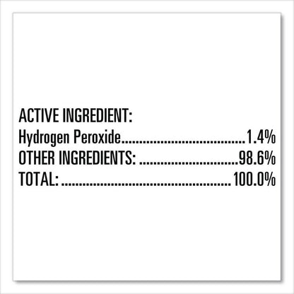 Hydrogen-Peroxide Cleaner/Disinfectant, Unscented, 1 gal Bottle, 4/Carton