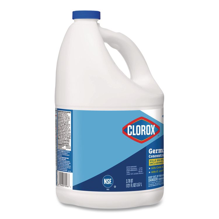 CloroxPro Concentrated Germicidal Bleach, Regular Scent, 121 oz Bottle, 3/Carton