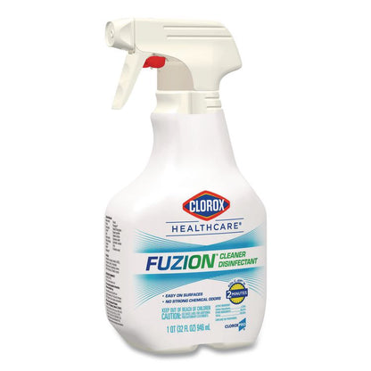 Fuzion Cleaner Disinfectant, Unscented, 32 oz Spray Bottle, 9/Carton