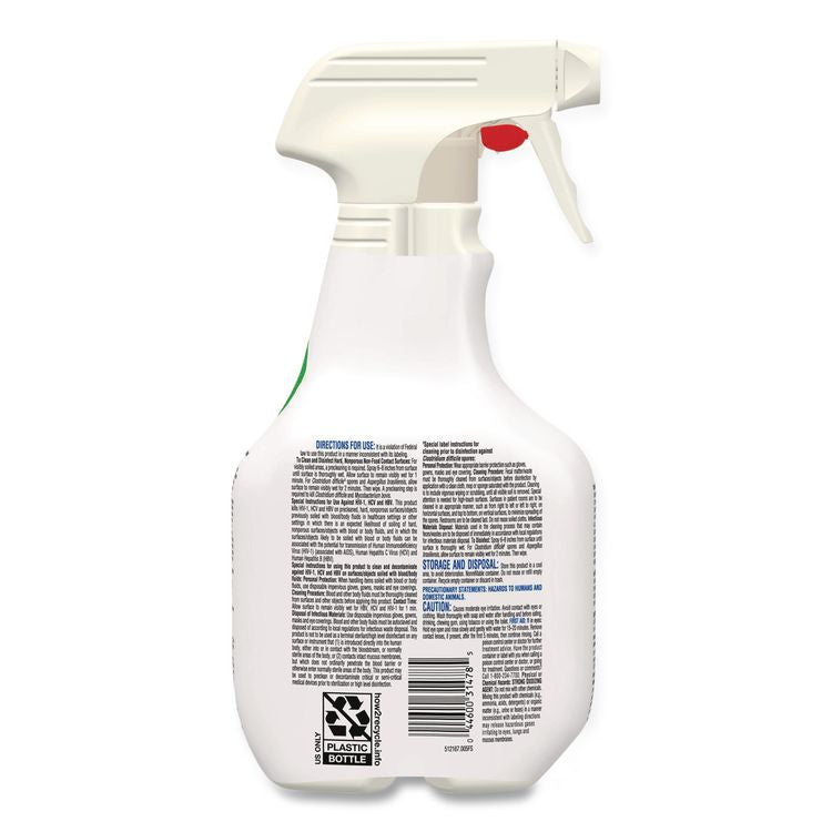 Fuzion Cleaner Disinfectant, Unscented, 32 oz Spray Bottle