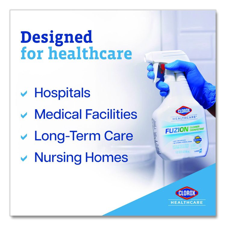 Fuzion Cleaner Disinfectant, Unscented, 32 oz Spray Bottle