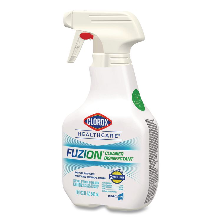 Fuzion Cleaner Disinfectant, Unscented, 32 oz Spray Bottle