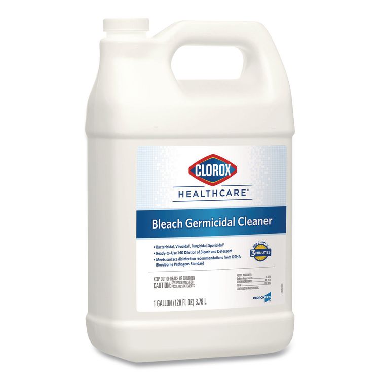 Bleach Germicidal Cleaner, Unscented, 128 oz Refill Bottle