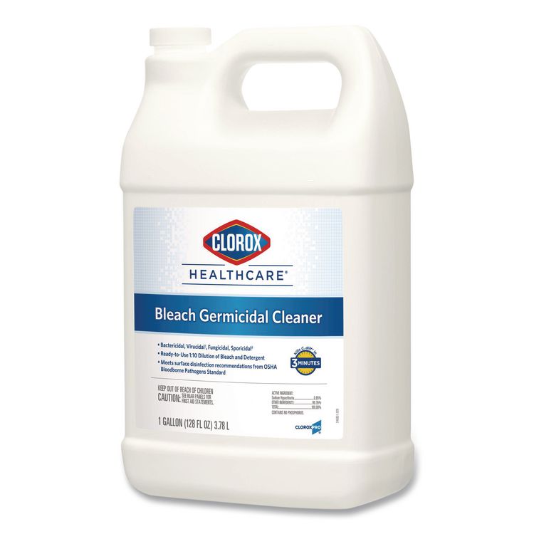 Bleach Germicidal Cleaner, Unscented, 128 oz Refill Bottle