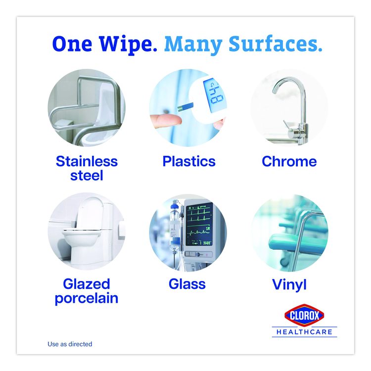 Dispatch Hospital Cleaner Disinfectant Towels with Bleach, 1-Ply, 6.75 x 8, Unscented, White, 150/Canister