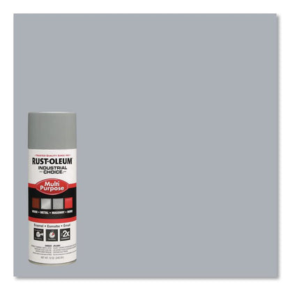 Industrial Choice 1600 System Multi-Purpose Enamel Spray Paint, Gloss ANSI 61 Light Gray, 12 oz Aerosol Can, 6/Carton