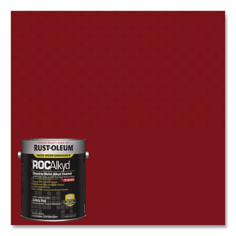 High Performance 7400 System 450 VOC DTM Alkyd Enamel Paint, Gloss Red, 1 gal Bucket/Pail, 2/Carton