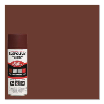 Industrial Choice 1600 System Multi-Purpose Enamel Spray Paint, Flat Red, 12 oz Aerosol Can, 6/Carton