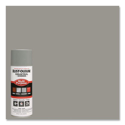 Industrial Choice 1600 System Multi-Purpose Enamel Spray Paint, Gloss Dove Gray, 12 oz Aerosol Can, 6/Carton