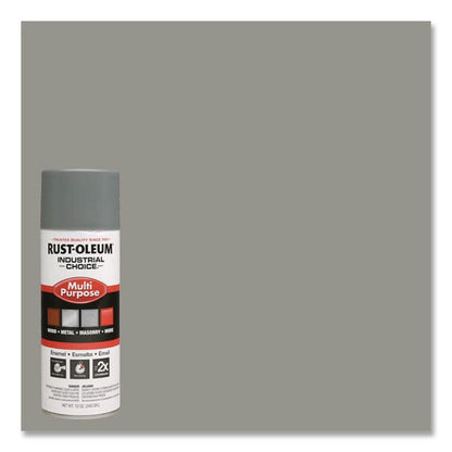Industrial Choice 1600 System Multi-Purpose Enamel Spray Paint, Gloss Smoke Gray, 12 oz Aerosol Can, 6/Carton