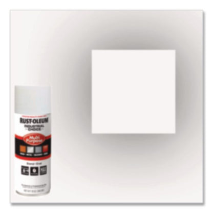 Industrial Choice 1600 System Multi-Purpose Enamel Spray Paint, Flat White, 12 oz Aerosol Can, 6/Carton