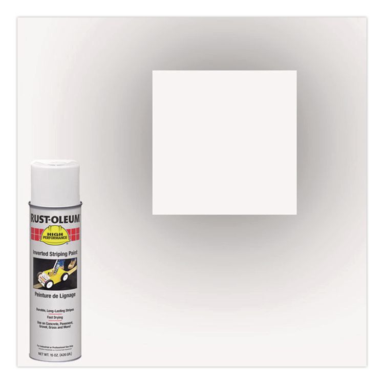 High Performance 2300 System Inverted Striping Paint, Semi-Gloss White, 18 oz Aerosol Can, 6/Carton