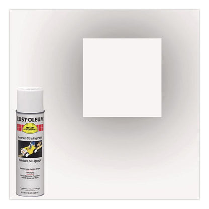 High Performance 2300 System Inverted Striping Paint, Semi-Gloss White, 18 oz Aerosol Can, 6/Carton