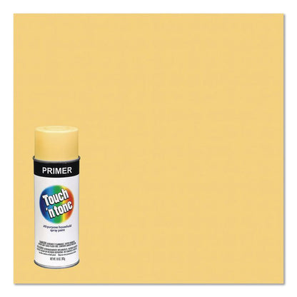 Touch'n Tone Spray Paint, Gloss Yellow, 10 oz Aerosol Can, 6/Carton