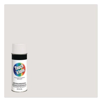 Touch'n Tone Spray Paint, Flat White, 10 oz Aerosol Can, 6/Carton