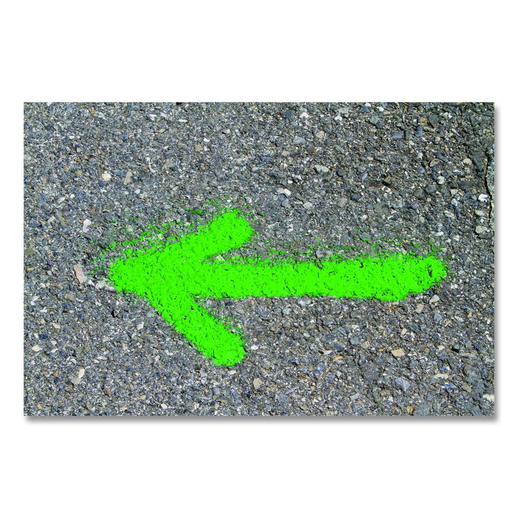 Industrial Choice M1600 System Solvent-Based Precision Line Marking Paint, Flat Fluorescent Green, 17 oz Aerosol Can, 12/CT