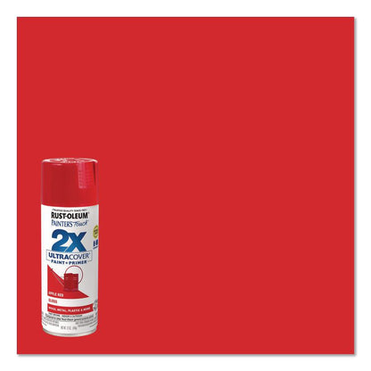Painter's Touch 2X Ultra Cover Spray Paint, Gloss Apple Red, 12 oz Aerosol Can, 6/Carton