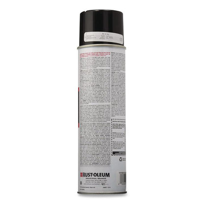 Industrial Choice M1800 System Water-Based Precision Line Marking Paint, Gloss Black, 17 oz Aerosol Can, 12/Carton