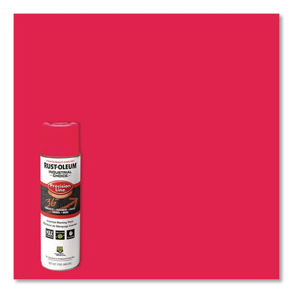 Industrial Choice M1600 System Solvent-Based Precision Line Marking Paint, Flat Fluorescent Pink, 17 oz Aerosol Can,12/Carton