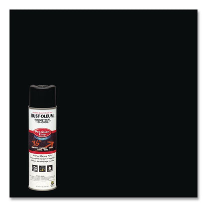 Industrial Choice M1800 System Water-Based Precision Line Marking Paint, Gloss Black, 17 oz Aerosol Can, 12/Carton