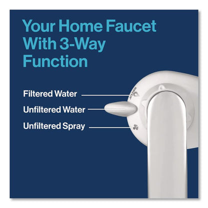 Water Faucet Mount Filtration System with 1 Elite Advanced Replacement Filter, White