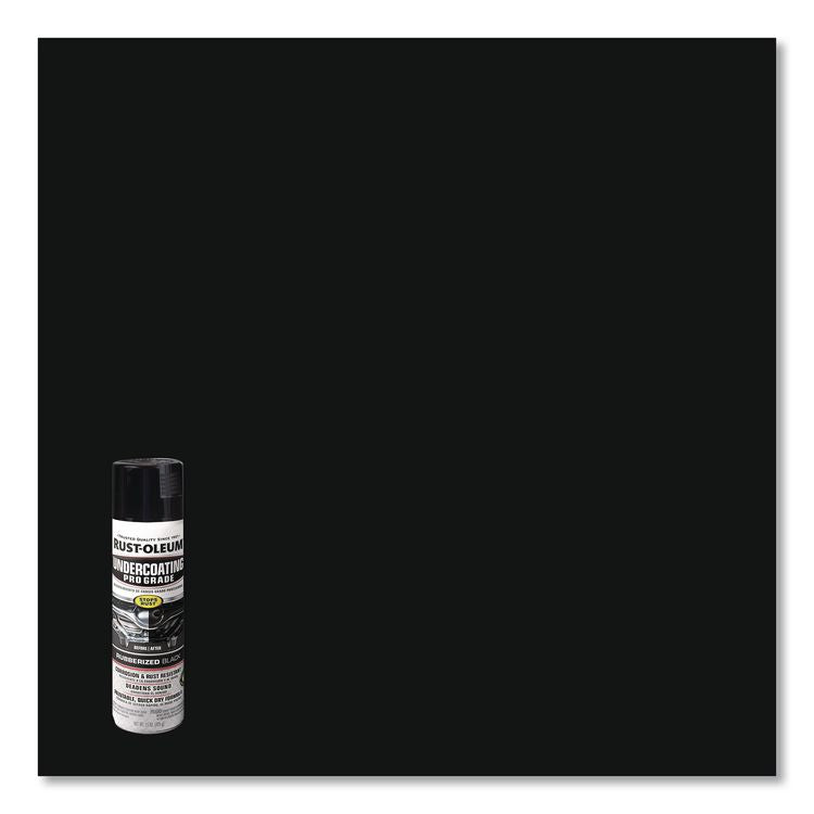 Automotive Professional Grade Rubberized Undercoating Spray, Flat Black, 15 oz Aerosol Can, 6/Carton