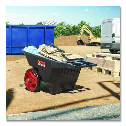 9 cu ft Yard Cart, 28 x 49.5 x 27.5, Resin, Black