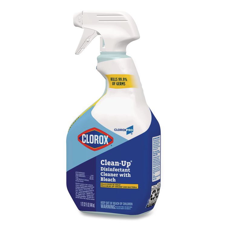 CloroxPro Clean-Up Disinfectant Cleaner with Bleach, Fresh Scent, 32 oz Smart Tube Spray Bottle