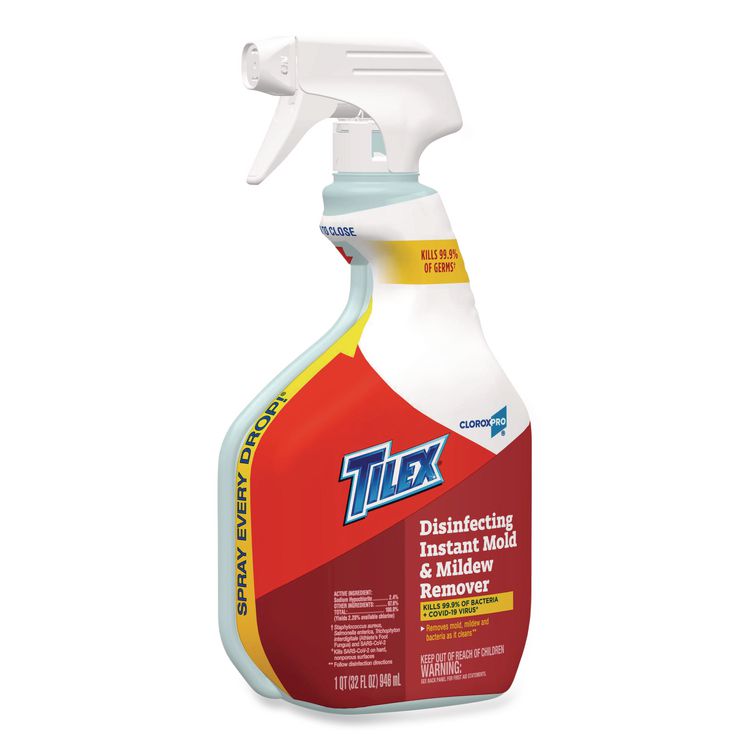 CloroxPro Disinfecting Instant Mold and Mildew Remover, Unscented, 32 oz Smart Tube Spray